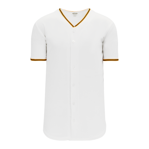 Athletic Knit Full Button Baseball Jersey with Braided Trim (BA5500)